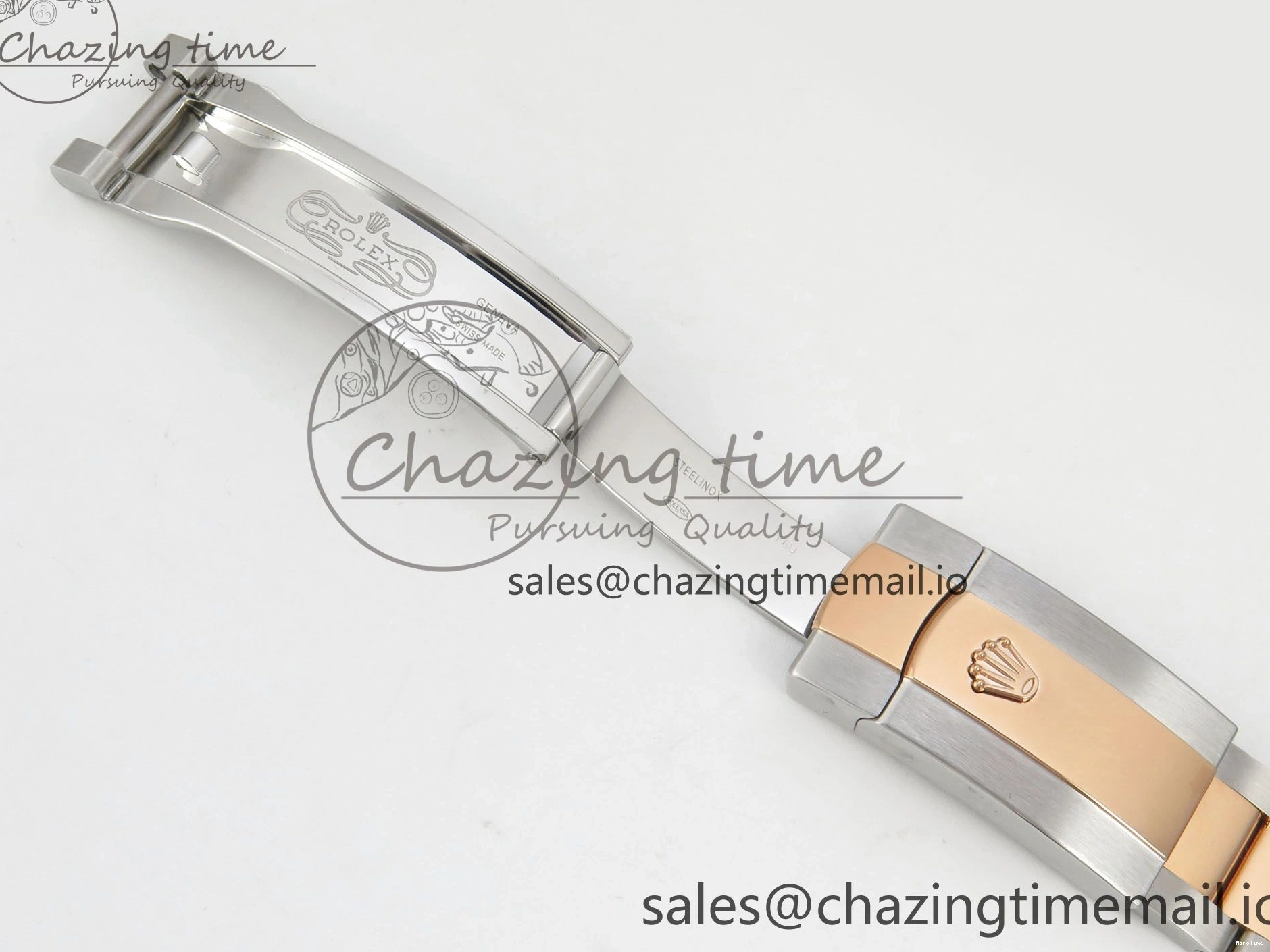 MiroTime 0407 DateJust 36 SS RG ARF 1:1 Best Edition 904L Steel Gray Dial Green Roman on Oyster Bracelet SH Affordable 73